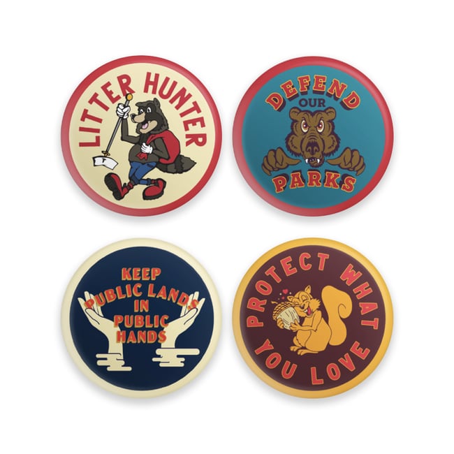 Defend Our Parks Pin Back Button