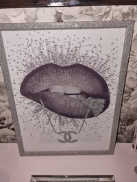 Image 1 of CHANEL INSPIRED GLOSSY LIP PRINT