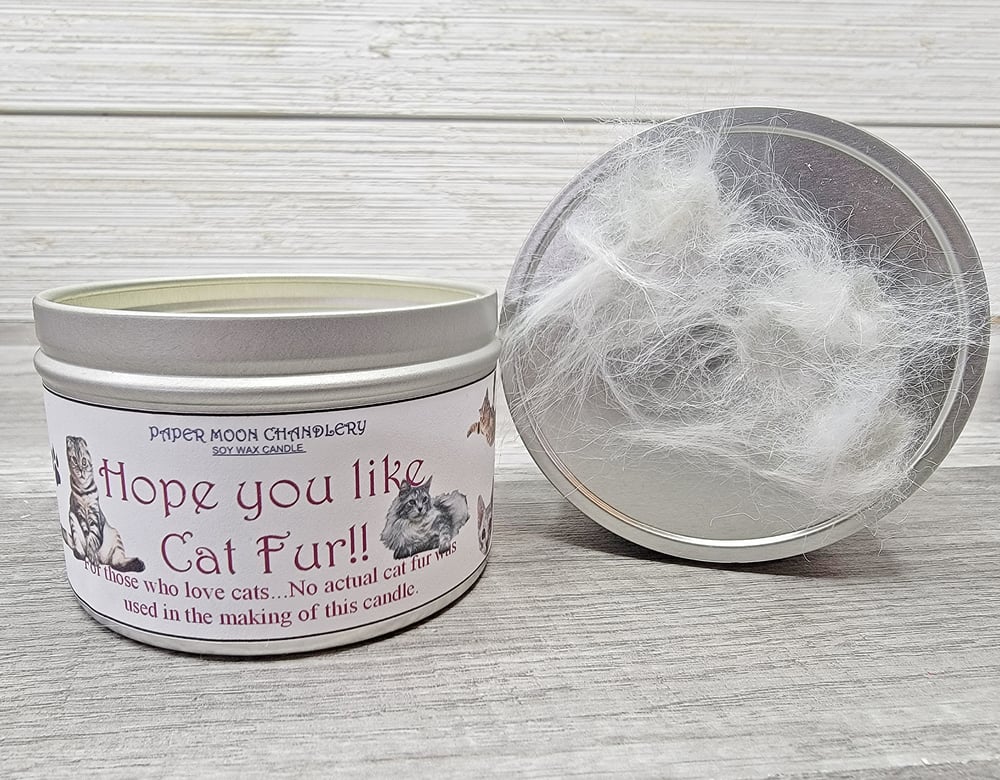 Image of Hope you like cat fur Soy wax blend candle