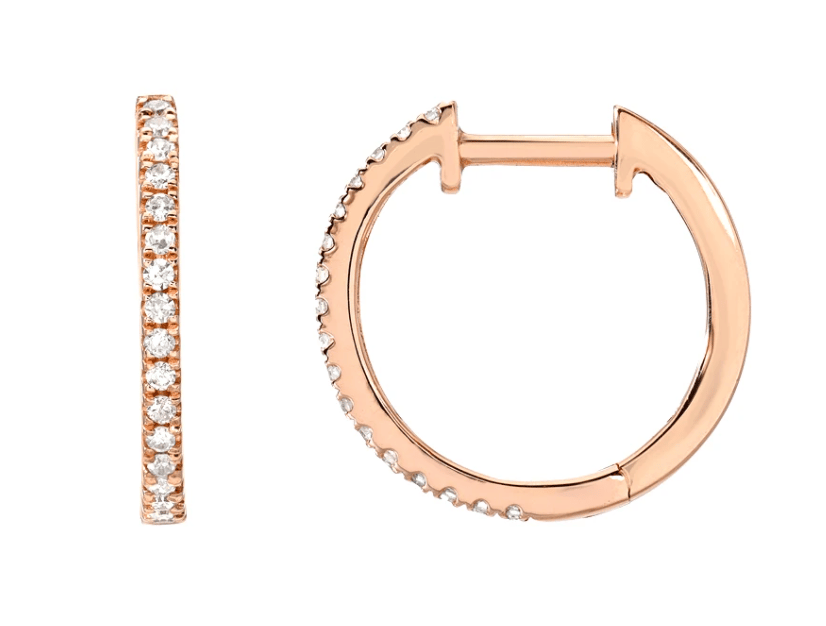 Image of Classic Hoops (14 kt and diamonds)