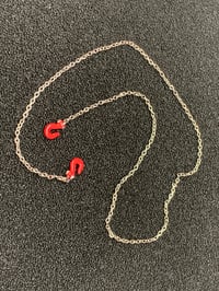 Image 1 of 32” Chrome Steel Chain and Recovery Hooks