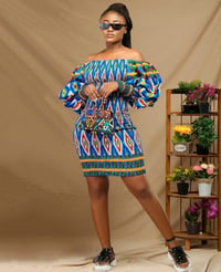 Image 3 of OFEIBEA KENTE PRINT DRESS