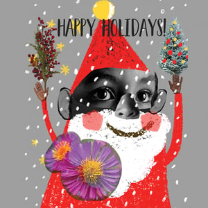 Image of Happy Holidays Card Set of Six Cards. 