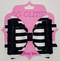 Black glitter striped 
