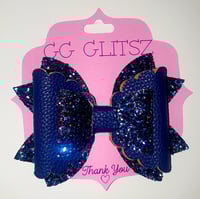 Navy blue and glitter blue