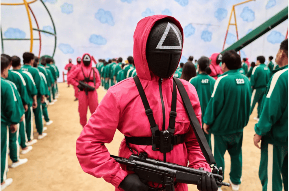 Image of Squid Game Costume and Mask Halloween Cosplay