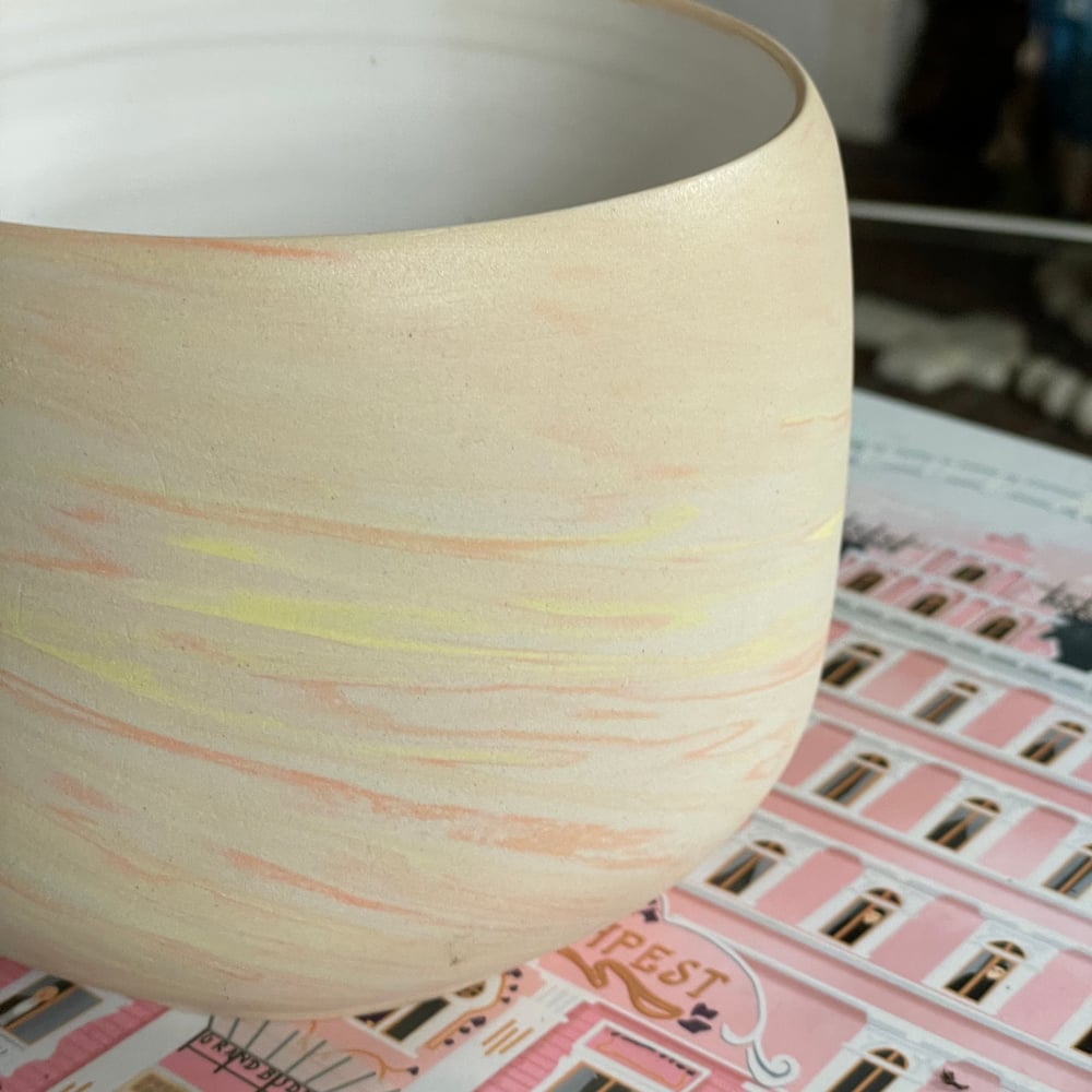 Peach and Lemon Swirl Planter