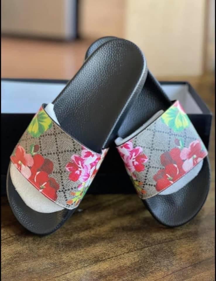 Floral slides best sale