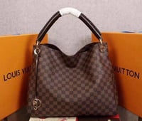 Image 2 of Brown Hard Handle Bag