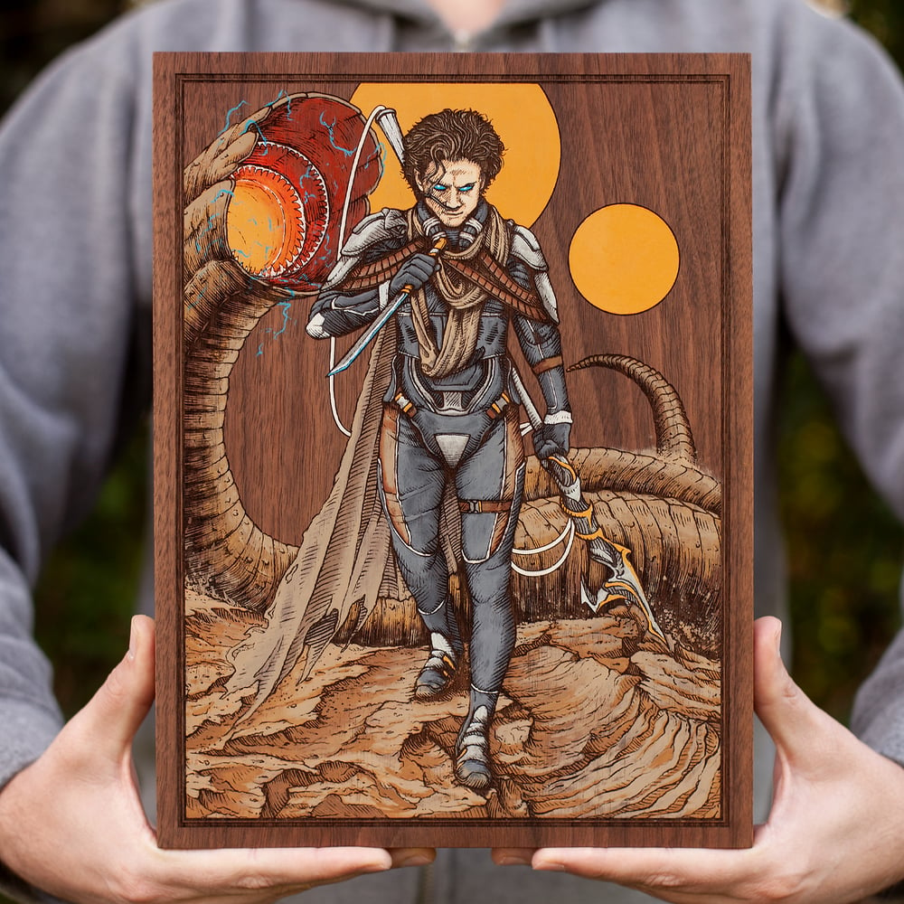 Image of Dune 9x12 Engraved Painting  - Edition of 20
