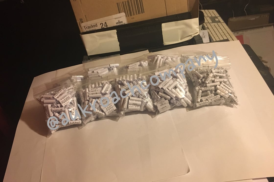 Image of Custom Black and White Roaches (100X10)