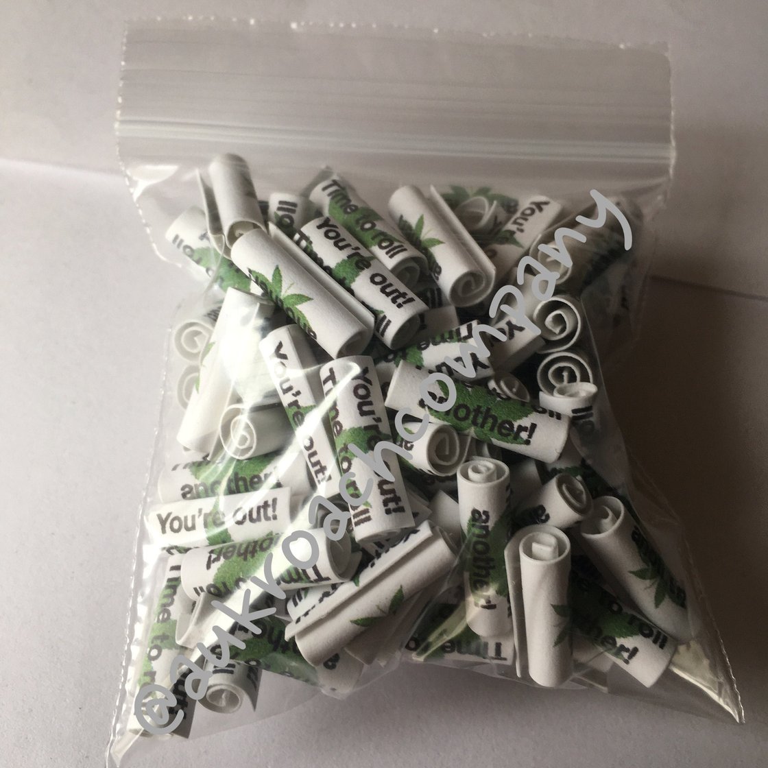 Image of 'You're out! Time to roll another!' 30 or 100 Roaches