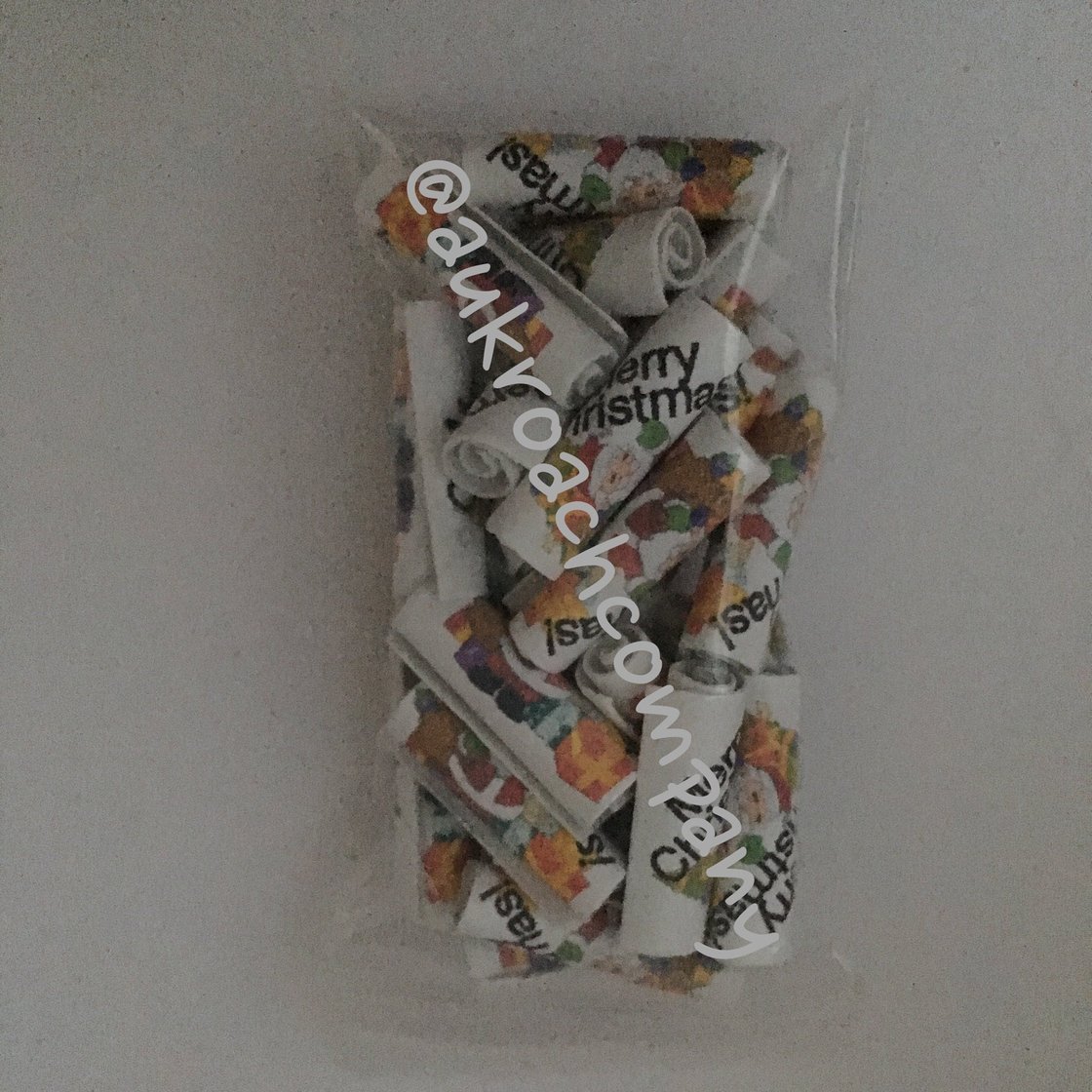 Image of 'Merry Christmas!' 30 or 100 Roaches