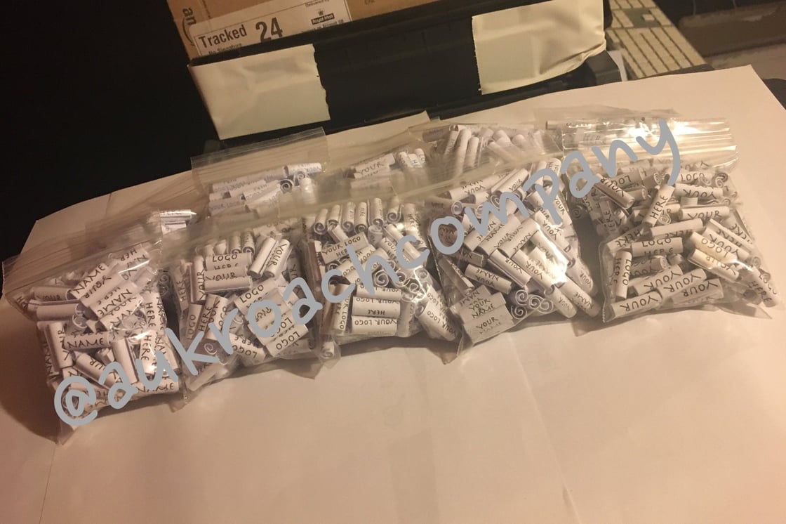 Image of Custom Black and White Roaches (100X10)