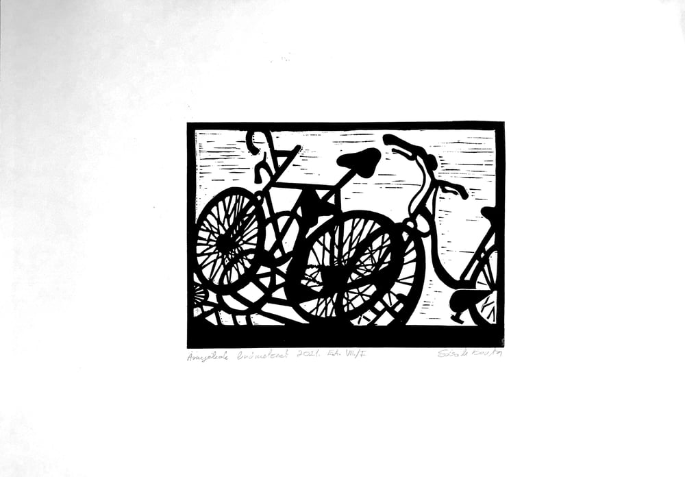 Image of SISÁK Beus: Árnyékok - Lino nyomat - 50x35 cm 