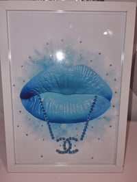 Image 2 of ICE  BLUE GLOSSY LIP PRINT