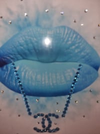 Image 3 of ICE  BLUE GLOSSY LIP PRINT