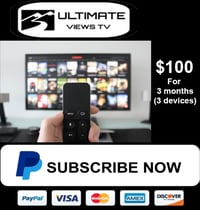 ULTIMATE VIEWS TV 3 MONTH SUBSCRIPTION (ACCESS TO 3 DEVICES)