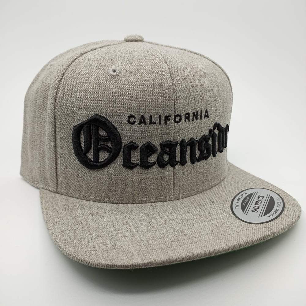 Image of Oceanside Old English Snapback (Ash)