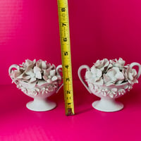 Image 2 of Pair of French Porcelain Flower Vases