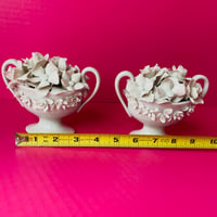 Image 3 of Pair of French Porcelain Flower Vases