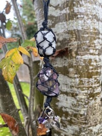 Image 2 of Cerridwen Goddess of Samhain - Macrame Pendant