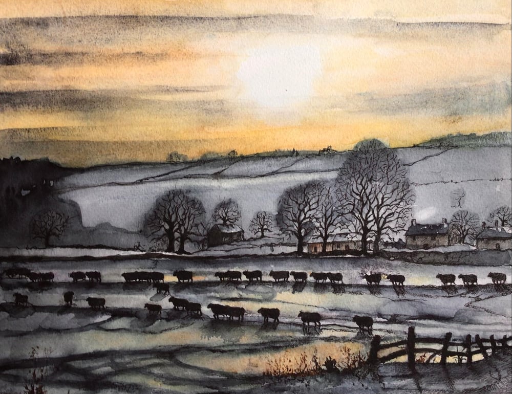 Image of ‘Winters Evening Near Bakewell’