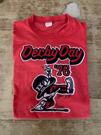 Image 1 of 1976 FADED RED "DERBY DAY SIGMA CHI / ALPHA DELTA PI" CAMPUS T-SHIRT