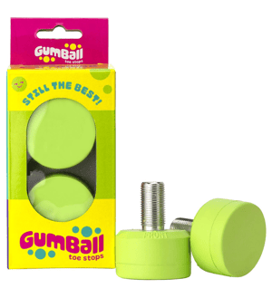 Image of Gumball Toe Stops - Lime 75A (Pair)