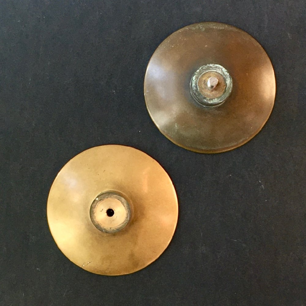 Image of Circular Push-Pull Bronze Handles, French [II]