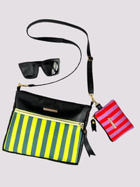 Image 12 of Green stripes crossbody