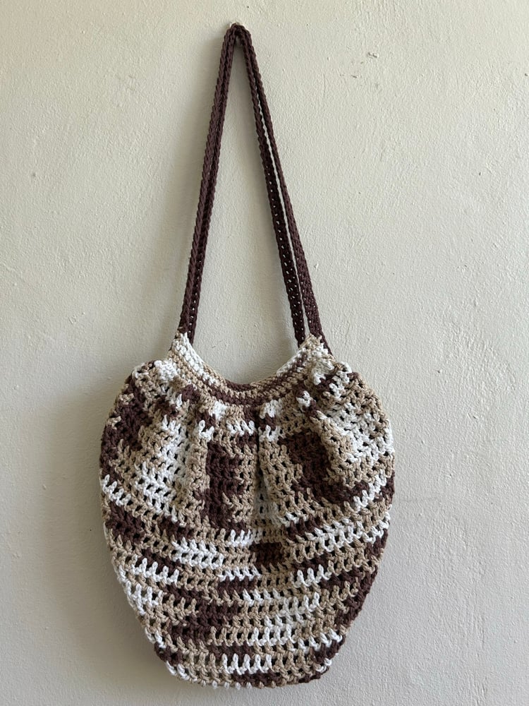 Image of ✧Mocha Latte Mesh Market Bag