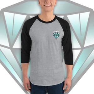 Image of UNISEX 3/4 SLEEVE DIAMOND RAGLAN SHIRT