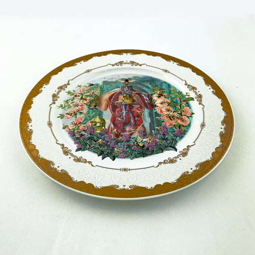 Image of Ode to the human body - Large Fine China Plate - #0772