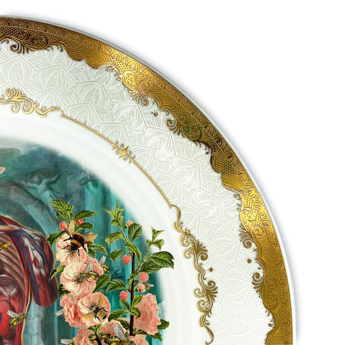 Image of Ode to the human body - Large Fine China Plate - #0772