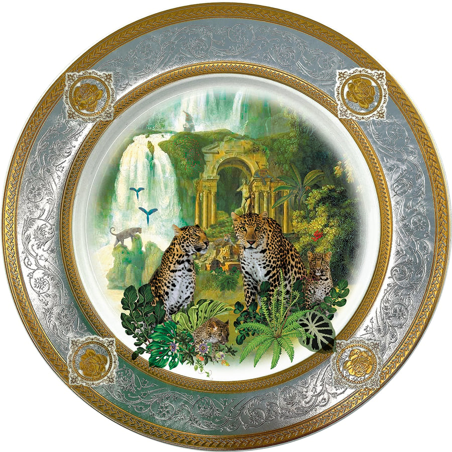 Image of Leopards ruins - Large Fine China Plate - #0775