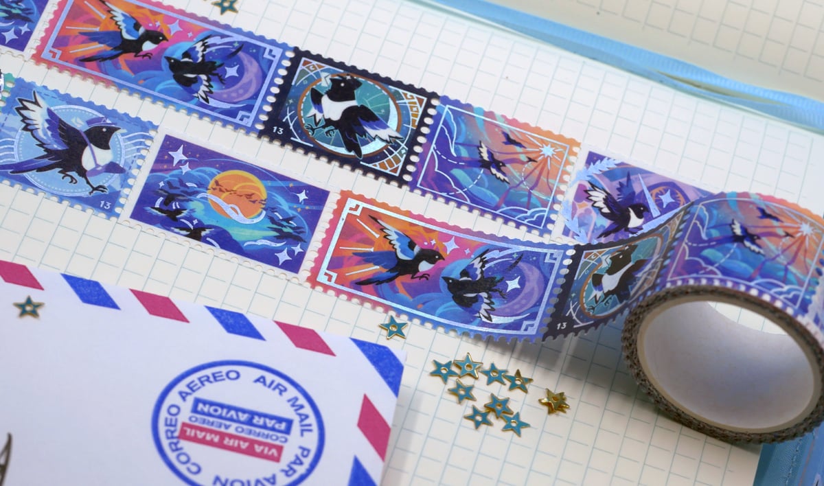 mewmewbeam Stamp washi tape - Book – journalpages