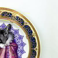 Image 2 of Lady Blondie pet portrait dog frenchie bulldog - Fine China Plate - #0786