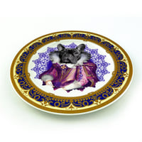 Image 3 of Lady Blondie pet portrait dog frenchie bulldog - Fine China Plate - #0786