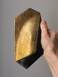 Image 3 of Italian Door Handle of Hammered Brass and Blackened Copper [II]