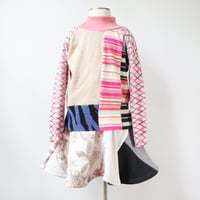 Image 5 of neutral neutrals patchwork sweatshirt 6 courtneycourtney comfy twirly twirl skirt winter warm