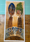 ORIGINAL ART: "Come Together" approx 6" x 12"