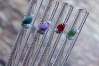 Image 2 of Christmas Glass Straw Set of 4