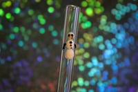 Snowman Glass Straw 