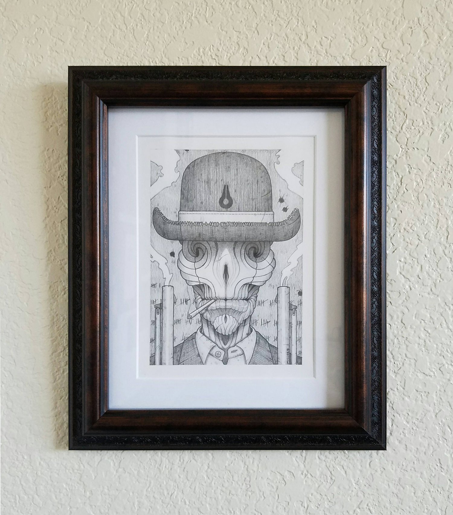 Image of You're Next! - Framed Original Graphite