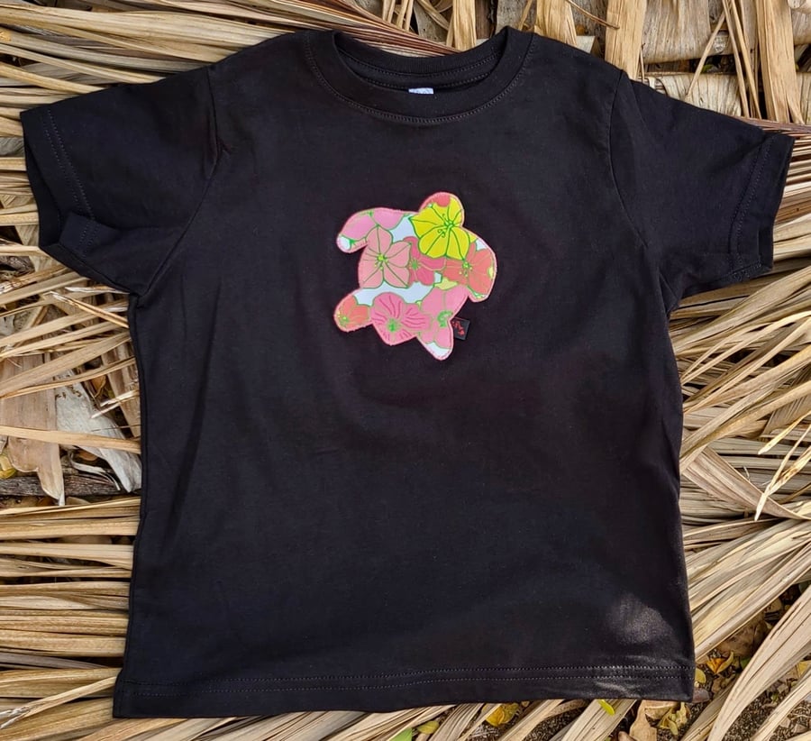 Image of Pretty Floral Honu Patch Tee