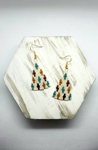 Image 2 of Teepee style seed bead earrings