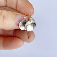 Image 4 of Petite Concave Earrings - Stirling Silver