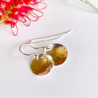 Image 1 of Petite Concave Earrings - Stirling Silver