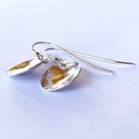 Image 2 of Petite Concave Earrings - Stirling Silver